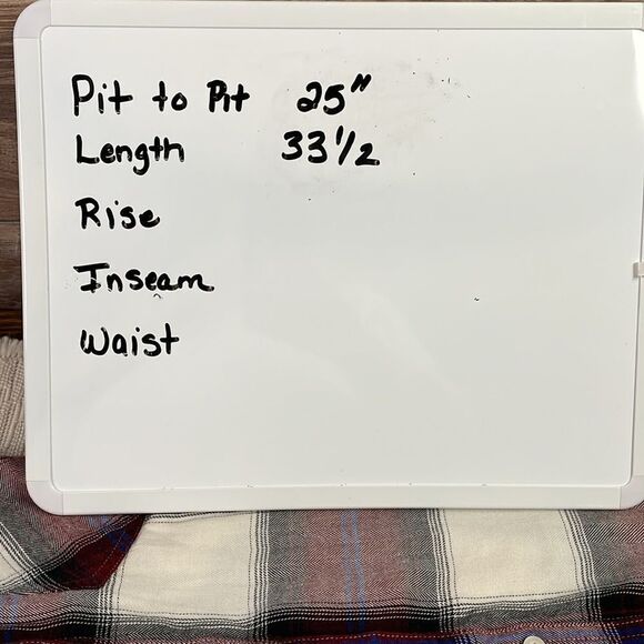 Ava & Viv Women’s Plaid Long Sleeve Button Up Down Shirt Sz 1X Red White Black - Picture 8 of 8